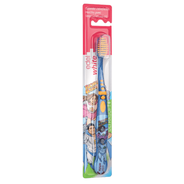 edel+white K4D Kids Flosserbrush Ultrasoft in blister - The softest bristles for children's teeth and gums