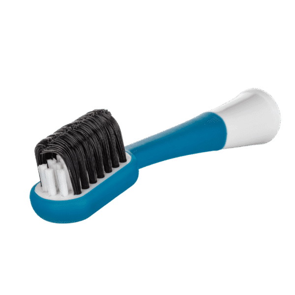 edel+white Aufsätze für elektrische Zahnbürste. Ultrasoft, Clean Curl Airbag Sonic Brush Heads – Die Zahnreinigungs-Revolution für 300% mehr Putzleistung . Detailaufnahme Aufsatz.