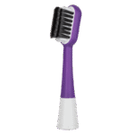 edel+white Embouts pour brosse à dents électrique. Ultrasoft, Clean Curl Airbag Sonic Brush Heads - La révolution du nettoyage des dents pour 300% de puissance de brossage en plus. Détail de l'embout, poils droits, violet. 