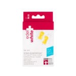 Têtes de brosse edel+white Dual Clean – Brossettes de rechange avec poils Konex HD® ultra-souples pour un nettoyage doux et en profondeur des dents. Illustration de l'emballage. 