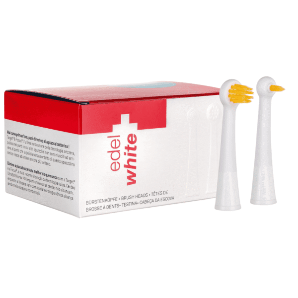 Brosse à dents électrique edel+white Embouts. Têtes de brosse Bacterio Target&Focus - Un nettoyage précis pour des besoins spécifiques 