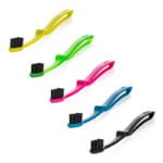 Brosse à dents megasmile Loop avec poils en charbon actif dans le set Duo PET Box - blanchiment des dents en douceur & design suisse. Illustration toutes les couleurs, image du produit. 