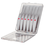 edel+white EasyFlex XS Interdental Brush 0.42mm 6pcs in PP box, white - For optimal cleaning of narrow interdental spaces. Close-up of brush head 