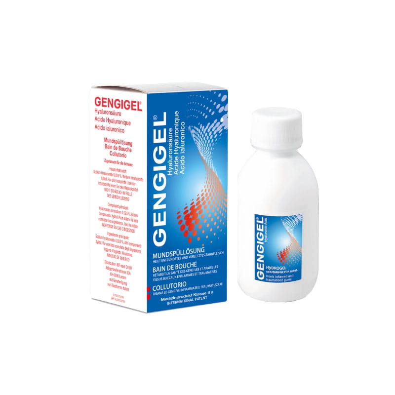 Gengigel Bain de bouche 150ml - Bain de bouche à l'acide hyaluronique pour des gencives saines et un soulagement de l'inflammation